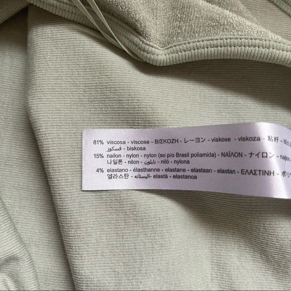 Zara NWT Limitless Contour Collection Mint Green One Sleeve Bodysuit Xsmall - Picture 11 of 12